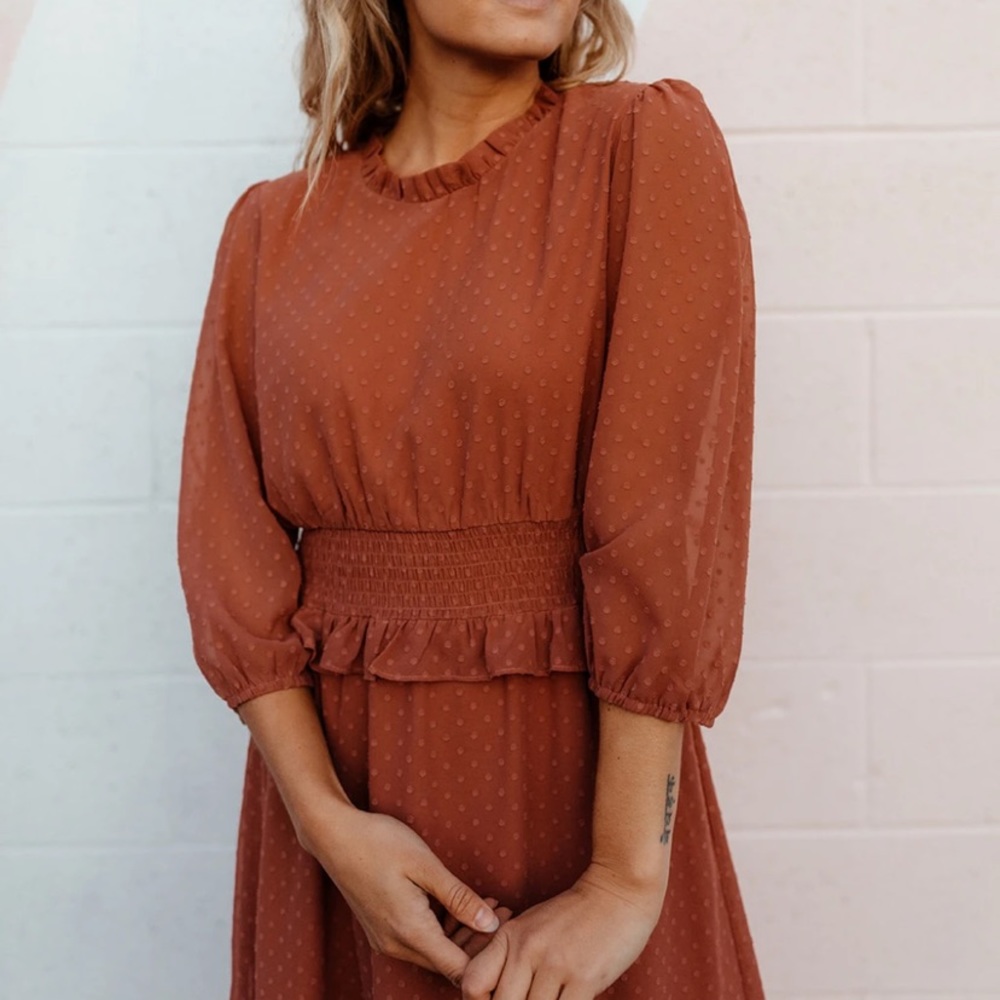 VICI Clip Dot Midi Dress - Size Small